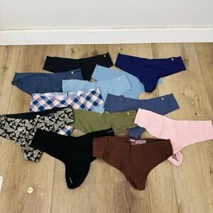 Victorias Secret Seemless Thong Panty Bundle Of 12 Multicolor Women’s Size L